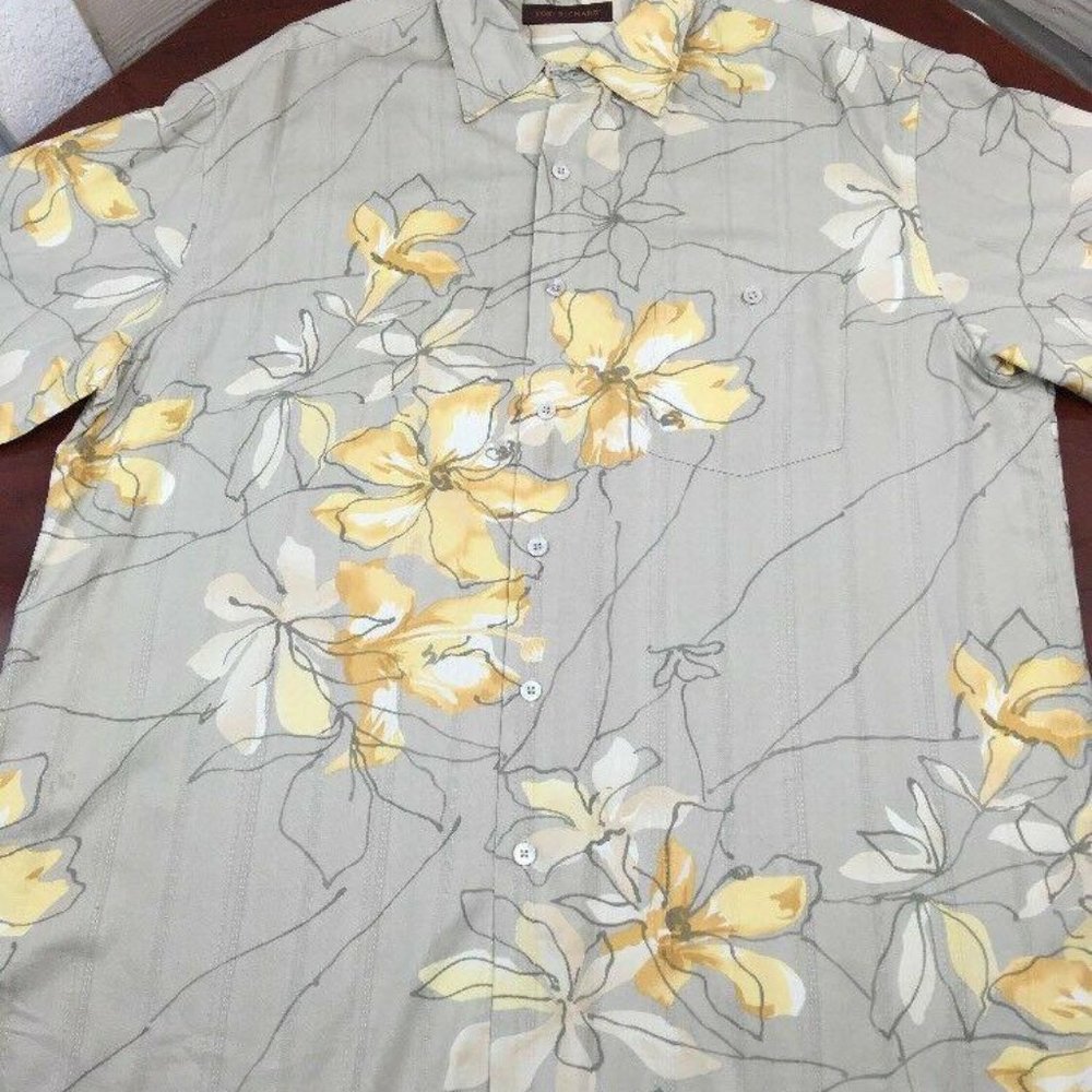 Tori Richard Mens 100% SILK Hawaiian Shirt